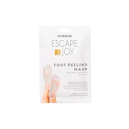 Océane Máscara Esfoliante para Pés com Óleo de Coco - Foot Peeling Mask 1 Par