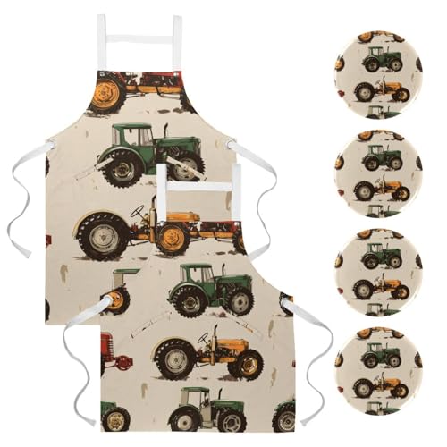 Tablier de cuisine et de nettoyage lot de 2 pour travail en restaurant