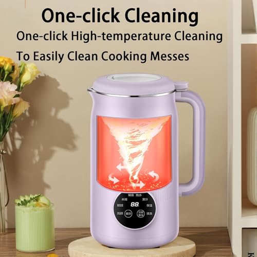 Máquina para hacer leche vegetal, 1200 ml de leche de soja con inicio retardado, mantiene el calor y se limpia automáticamente, no necesita filtro para almendras, avena, leche de anacardo, sopas