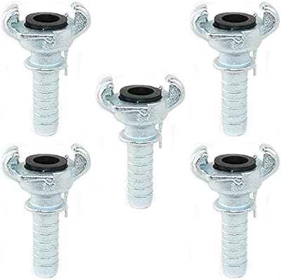 Interstate Pneumatics CU-853 3/4 Inch Hose Barb Straight Through Jack Hammer Coupler-Pack of 5