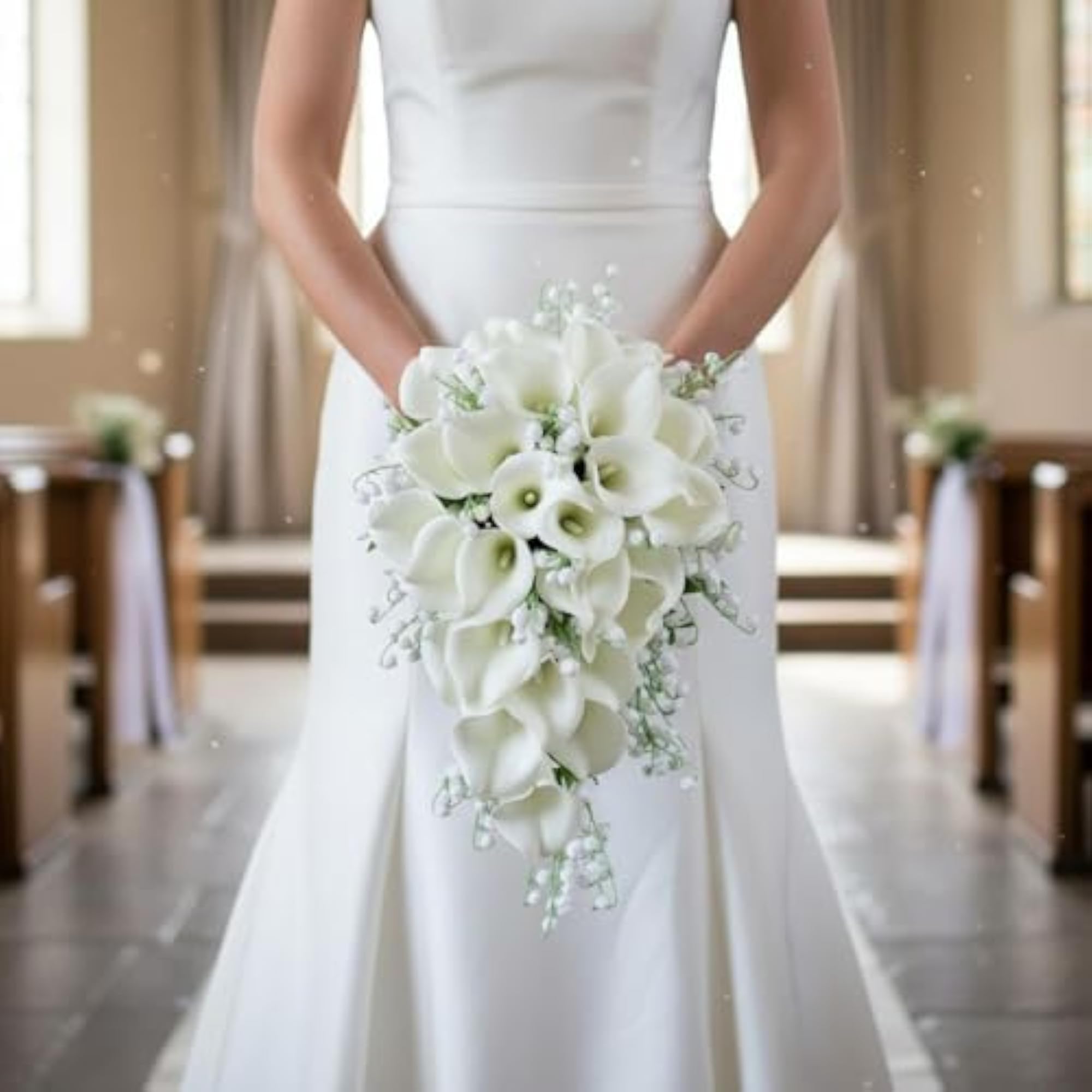 Lifelike Appearance Artificial Calla Lily Arrangement
