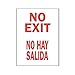 Brady 95777, Eng/SPN No Exit, (Pack of 10 pcs)