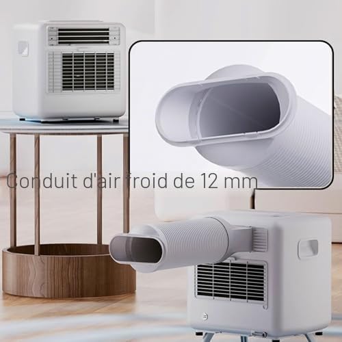 Climatiseur portable avec refroidissement de 3000 BTU, écran tactile économe en énergie pour la maison et le bureau