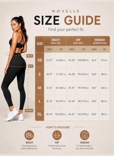 Image of NOVELLE Velune Pocket Yoga Leggings, Buttery Soft, Squat-Proof, 7 /8
