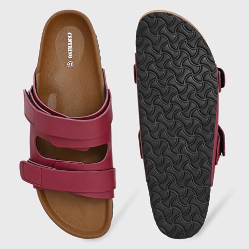 Image of Centrino Women's Berkin-Style Slip-On Sandals | Open Toe Design | Soft PU Footbed | Lightweight & Comfortable | Arch Support | On-Grip Sole | Casual Outdoor Wear (9222)