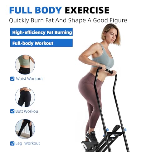 Stair Stepper with Resistance, Home Gym Stair Stepper, Folding Vertical Climber Cardio Exercise Machine, Stair Climber for Full Body Workout with Noise-Free Experience, Adjustable Handlebar & Pedals by XerMustain - Image 2