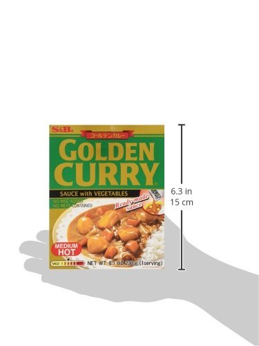 S&B Golden Curry Sauce With Vegetables, Medium Hot, 8.1 Oz #TOP2