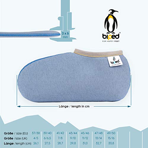 biped Stiefelsocken PINGUIN - wärmende Socken für Gummistiefel, für Freizeit und Beruf - Füßlinge für Damen und Herren als Hausschuh Ersatz oder Gästeschlappen - made in Germany - z2743(39-40)