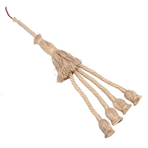Base plafonnier vintage corde chanvre solution luminaire long 2m 85-265V E27