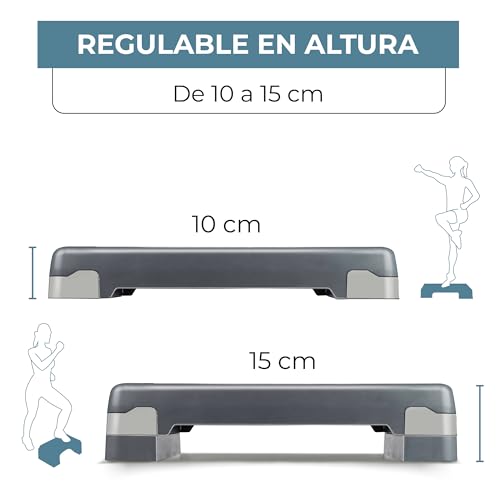Media plataforma aeróbica Umbro Steps Fitness regulable de 10 y 15 cm para ejercicios en casa 5