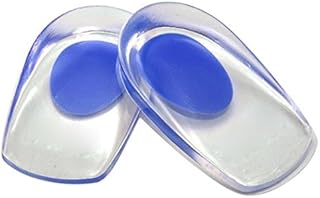 Zollyss 1 Pair Men Women Silicon Gel heel Cushion insoles soles relieve foot pain protectors Spur Support Shoe pad High He...