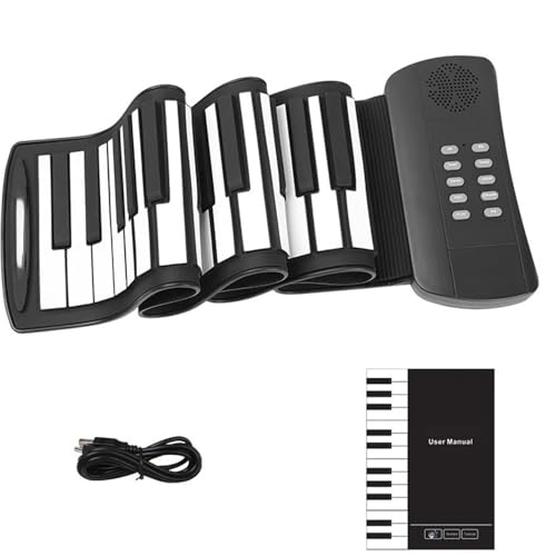 Piano Enroulable, Instrument de Musique électronique Portable 61 Touches avec Audio intégré, Piano électronique Rechargeable, klaxon de Clavier en Silicone, Instruments de Musique - Les Beatles, Paul McCartney, John Lennon, RIngo Starr, George Harrison Piano Enroulable, Instrument de Musique électronique Portable 61 Touches avec Audio intégré, Piano électronique Rechargeable, klaxon de Clavier en Silicone, Instruments de Musique