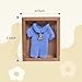 LORDLDS 8pcs Crochet Baby Shower Decortation,Gender Reveal Favors Gifts for Guest, Boy or Girl Crochet Small Bodysuit as Gift Newborn Favors(Blue)