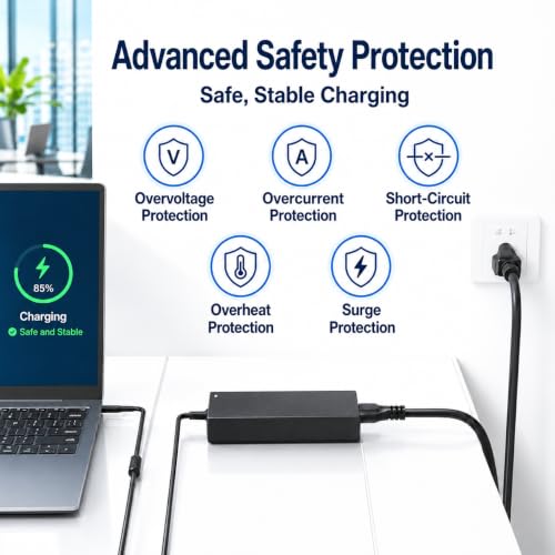 Image of 180W Charger for Dell 19.5V 9.23A 7.4mm Precision Alienware Dock | Compatible with select Dell Precision Alienware G Series WD19 WD22TB4 docks