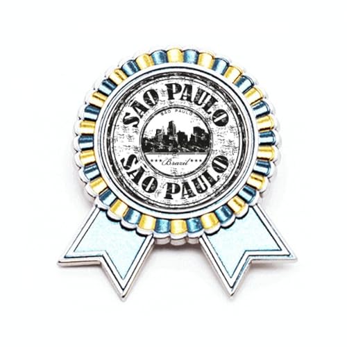 Pin's Brésil avec slogan de peinture médaille de prix métal taille M