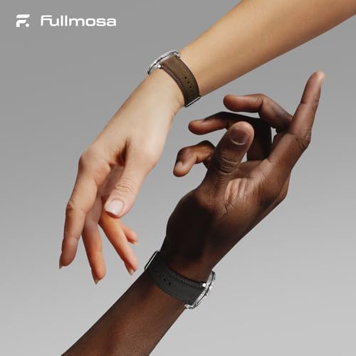 Image of Fullmosa 2 Pack 20mm Leather Watch Bands Quick Release Watch Strap for Men Women, Soft Replacement Strap Wristband with Stainless Steel Buckle,20mm Saddle Brown&Silver /Black&Silver | 2 Pack Straps for Vivoactive 6 /5, Venu Sq /Sq 2, Samsung Galaxy 7 /6 /5, Gear S2 Classic, Saddle Brown+Silver /Black+Silver
