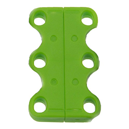 Le Care 2 Paar Magnetische Schuhbinder/Schnürsenkel-Clips, zum schnellen An- und Ausziehen von Turnschuhen 2 Paar (Grün)