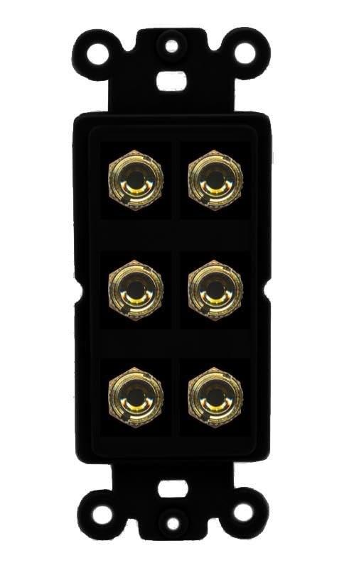 Banana Clip Female/Female Keystone wall plate Insert (Pair, Black/Red Banana Clip Female/Female Keystone wall plate Insert (Pair, Black/Red