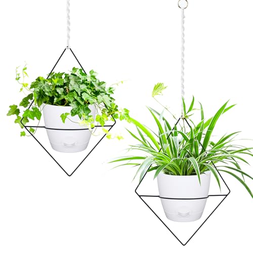 Koalaime Hanging Planters for Indoor Plants, 2 Set Self Watering