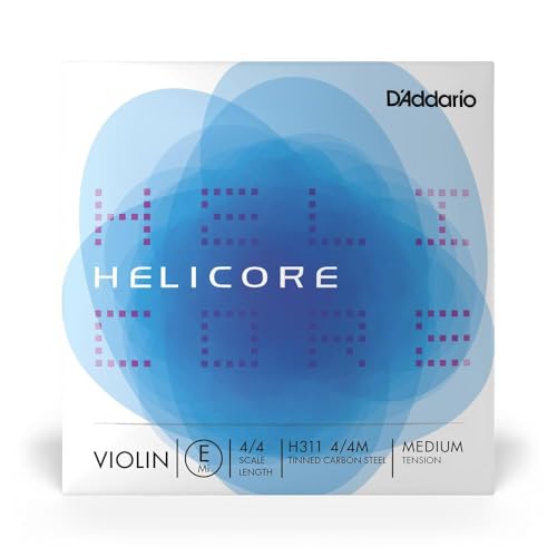 D'Addario Helicore Violin Single E String, 4/4 Scale, Medium Tension