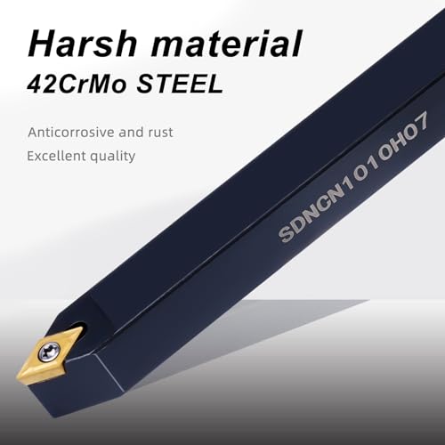 Lymmiytc 3/8 Inch 10Mm Indexable Lathe Turning Tool 21Pcs Kit- 7Pcs Metal Lathe Tools Holder Set With 14Pcs Carbide Insert Turning Inserts For Turning Grooving Boring Threading Cutting.Carbide Lathe Tools thumb #3