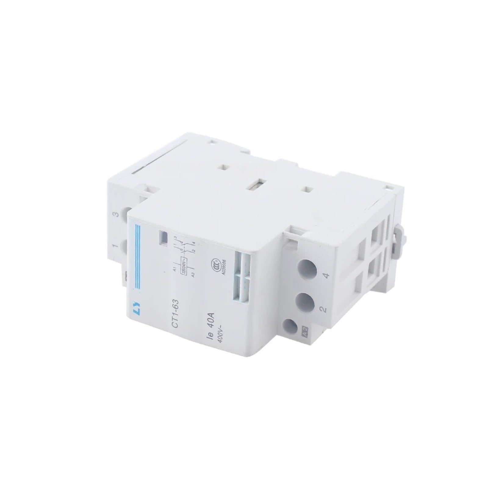 Contacteur AC domestique 40A CT1 2P 220V pour tableau électrique sur rail DIN