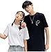 ペアルック カップル tシャツ おそろい お揃い ペアtシャツ メンズ かわいい レディース 半袖 トップス 夏 お揃いブランtシャツ 夏服 ペア FBA-mka2122-BK-G-L