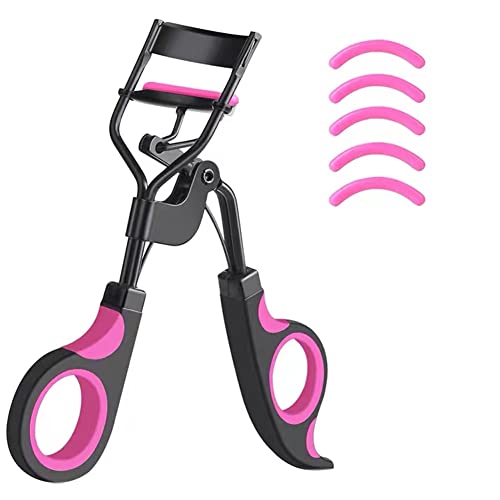 Qiuyan-Black-Handle-Eyelash-Lash-Curler-Handle-Tools-with-5-Replacement-Silicone-Refill-Pads-for-Makeup-Cosmetic