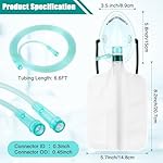 Geiserailie 2PCS XL Non Rebreather Oxygen Mask with Reservoir Bag, Non Rebreathing Oxygen Mask with 6.6ft Tubing and Adjustable Elastic Strap - Image 2
