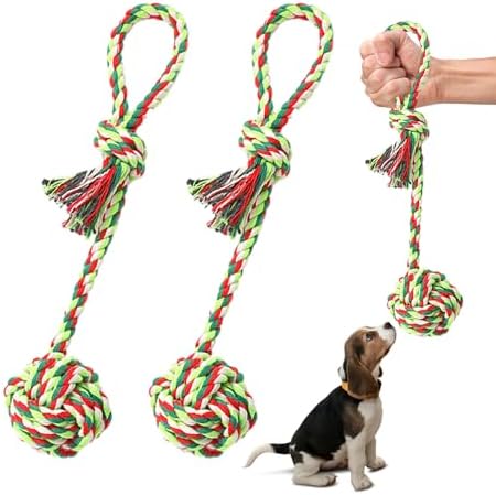 Hundespielzeug Seil 55cm - Baumwolle Mit Knoten Zur Zahnreinigung