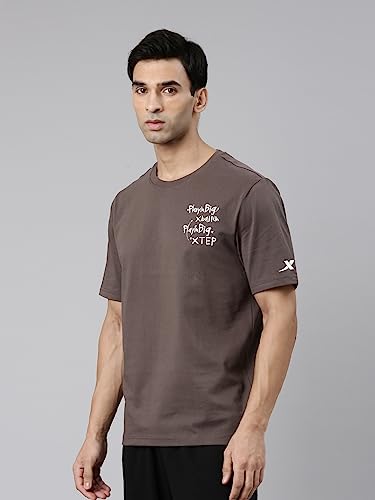 Image of XTEP Playing Big XBALL Series, Enhanced Sports Performance, Crew Neck, Loose Fit, Superior Comfort, Cotton + Polyester, Short Sleeve, Basketball T-Shirt for Men