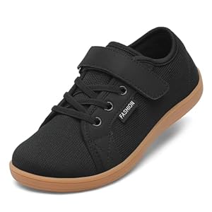 Little/Big Kids Barefoot Shoes Boys Breathable Walking Sneakers Girls Lightweight Wide Toe Box Shoes for Indoor Outdoor