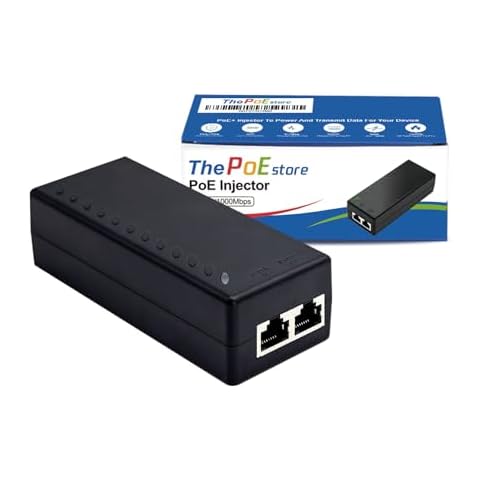 Gigabit PoE+ Injector Adapter - 30W 48V Power Over Ethernet Plus - 10/100/1000Mbps IEEE 802.3af/at Compliant - Up to 100 M (328 ft) Range, by ThePoEstore Cover