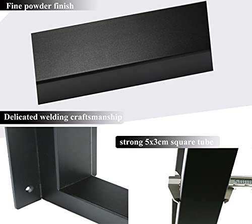 Luffioner Metal Table Legs 28 Inch,Table Legs Replacement Heavy Duty Square Tube Desk Legs Furniture Legs For Coffee Table, Dining Table, #TOP5