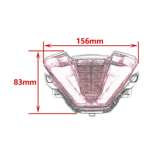 Luz trasera Yamaha MT07 2018-2023 ahumada integrada 3