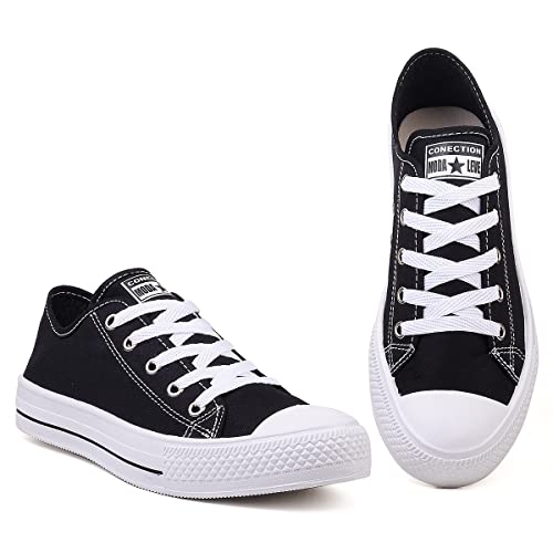 Tenis Feminino Casual Moda Leve Cor:Preto;Tamanho:35/36