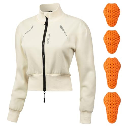 Amazon.com: WOSAWE Women's Motorcycle Fleece Jacket CE Pad Insert