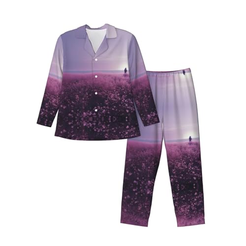 Pyjama doux loungewear violet pour homme résolvant le manque de confort nocturne