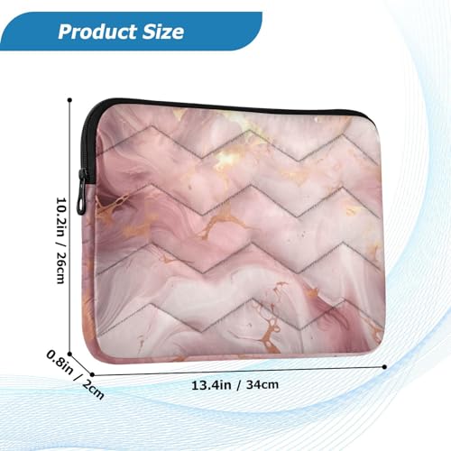 Funda para portátil rosa dorado mármol 13-14 pulgadas miniatura 3