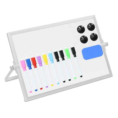 Tableau magnétique double face rotatif avec feutres et aimants inclus