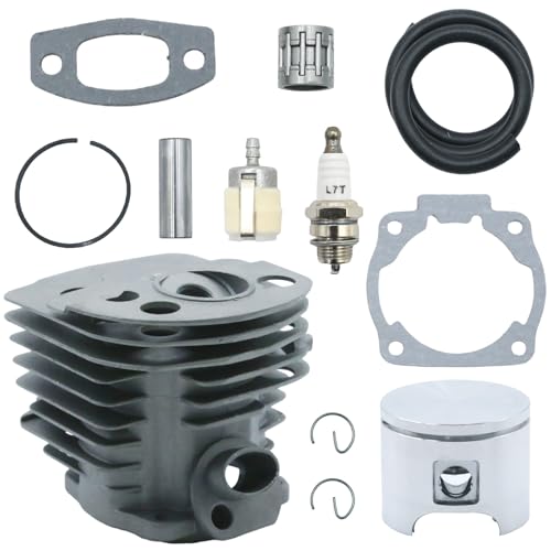 46mm Cylinder Piston Gaskets Kit, Replacement for Husqvarna 51 55 for Rancher EU1 Chainsaw, Replaces 503 16 91-71 - Vkinman 503609172