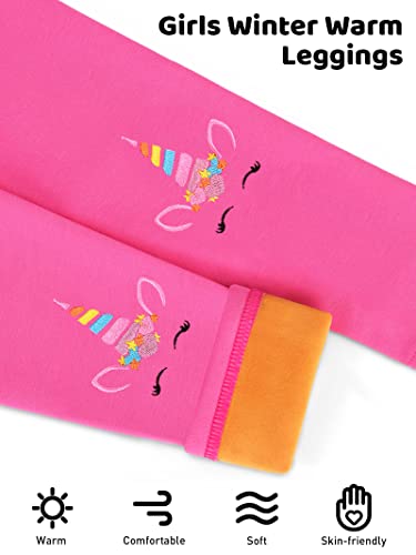 Resinta 1 Pack Girls Winter Warm Leggings Cotton Fleece Lined Leggings Thick Thermal Tights Pants4