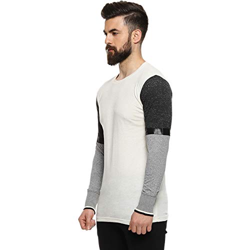 Image of CAHOOT Men's Blue and Mint Ombre Henley Neck Short Sleeve Regular Fit T Shirt for Regular Wear