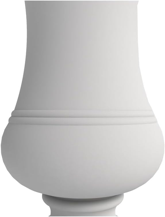 Fiberstone Planter - White Urn Design - Weatherproof & Durable - Indoor/Outdoor Decor