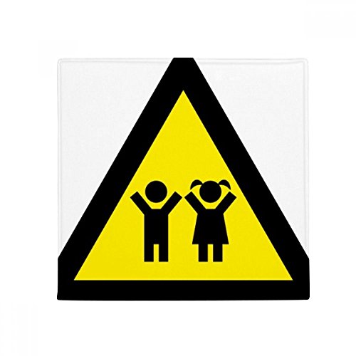 Tapis de sol enfant cadeau original 80cm motif triangle avertissement jaune noir maison