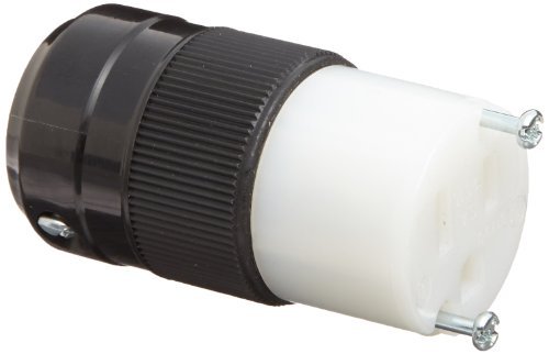 Marinco 5269 Plug Connector — Extension Cord Heavy-Duty Replacement Ends — 15 Amp, 125 Volt, 2 Pole-3 Wire Female Electrical Grounded Plug — White
