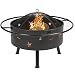 Best Choice Products 30in Outdoor Patio Fire Pit BBQ Grill Fire Bowl Fireplace w/Star Design - Black