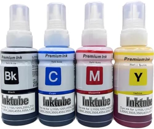 Kit 4 Tintas Premium Ink InkTube 280mL CORES VIVAS | Compatível c...