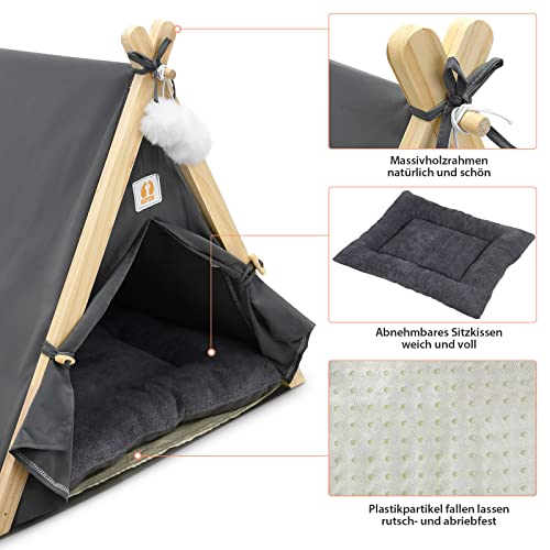 Hundezelt für Haustiere – Tipi Zelt für Hunde und Katzen