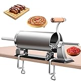 ★ Einfache Bedienung & ergonomisches Design ★ Der Wurstfüller benötigt keine Batterien und sperrigen Geräte und sorgt so für eine komfortable Nutzung. Der Wurstfüller kann mit der Befestigungsschraube fest auf einer 3 bis 6,5 cm dicken Tischplatte befestigt werden. Die Herstellung von Würstchen kann durch Drehen der Handkurbel abgeschlossen werden.